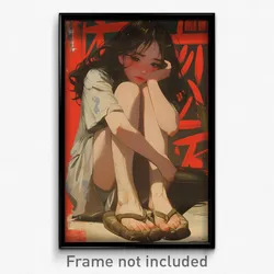 Vietnamese Movie Poster - Woman Feeling Hopeless, Ragged Animal Slippers (Print)