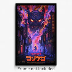 Thai Movie Poster - Smoggy Courtyard (Thailand Psychedelic Art Retro Film Print)
