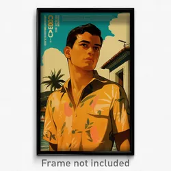 Brazilian Movie Poster - Man Feeling Unsettled, Striking Asymmetrical Sleeves