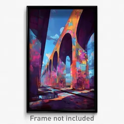 Art Poster - Aged Viaduct (Psychedelic Trippy Weird 11x17 Print)
