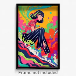 French Movie Poster - Girl Feeling Powerless, Glass Uniform (France Art Print)