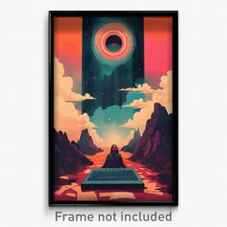 German Movie Poster - Lovely Computer (Germany Psychedelic Art Retro Film Print)