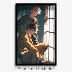 Anime Art Poster - Boys Feeling Trust Wearing Gliding Jumpsuit