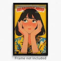 Indonesian Movie Poster - Girl Feeling Kind, Ragged Yellow Cardigan (Art Print)