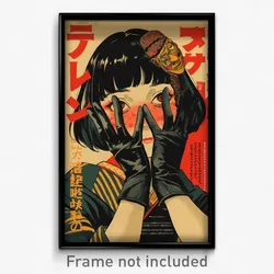 Japanese Movie Poster - Girl Feeling Positive, Quirky Black Gloves (Art Print)