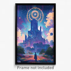 Movie Art Poster - Starry Castle (Psychedelic Trippy Retro Cartoon Film Print)