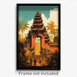 Indonesian Movie Poster - Huge Ancient Architecture (Indonesia Film Art Print)