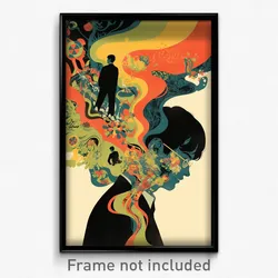 Hebrew Movie Poster - Distant Vienna (Israel Psychedelic Art Retro Film Print)