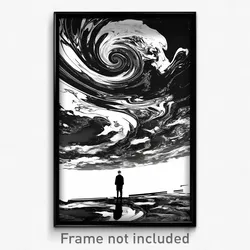 Art Poster - Dreary Port (Psychedelic Trippy Weird 11x17 Print)