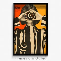German Movie Poster - Woman Feeling Comfortable, Idealistic Striped Jacket