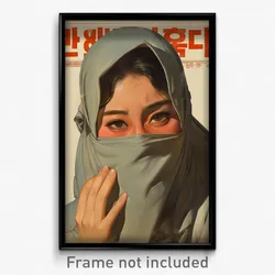 Korean Movie Poster - Woman Feeling Stuck, Gray Veil (Korea Film Art Print)