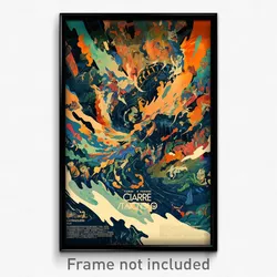 French Movie Poster - Cavernous Tsunami (France Retro Film Art Print)