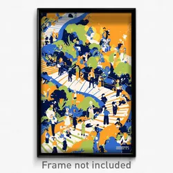 Vietnamese Movie Poster - Curvy Steps (Vietnam Psychedelic Art Retro Film Print)