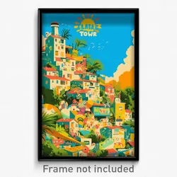 French Movie Poster - Silly Town (France Psychedelic Art Retro Film Print)