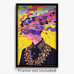 Greek Movie Poster - Man Feeling Stuck, Creative Lace (Greece Film Art Print)