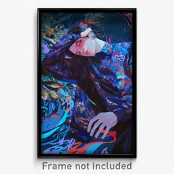 Anime Art Poster - Man Feeling Restlessness, Kaleidoscopic Print Dress (Print)
