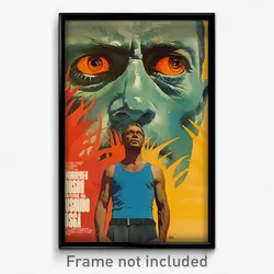 German Movie Poster - Man Feeling Perplexed, Carefree Blue Tank Top (Art Print)