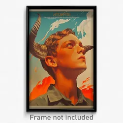 Russian Movie Poster - Boy Feeling Woe, Glaring Horn Ribbon (Russia Art Print)