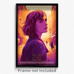 French Movie Poster - Girl Feeling Mystified, Reasonable Purple Sweater (Print)