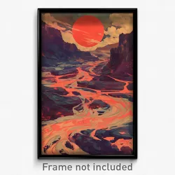 Russian Movie Poster - Murky Lava Fields (Russia Retro Film Art Print)