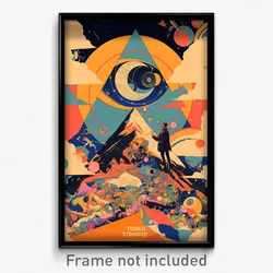 French Movie Poster - Colorful Moon (France Psychedelic Art Retro Film Print)