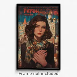 Russian Movie Poster - Woman Feeling Brooding, Worn Torn Sleeves (Art Print)