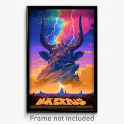 French Movie Poster - Thunderous Mesa (France Psychedelic Art Retro Film Print)