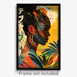 Brazilian Movie Poster - Girl Feeling Demoralized, Multicolored Black Undershirt