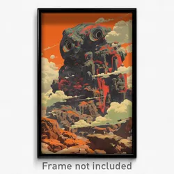 Movie Art Poster - Showy Dump (Psychedelic Trippy Retro Cartoon Film Print)