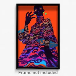 Art Poster - Man Feeling Fright Wearing Large Ribbed Dress (Art Print)