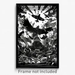 Brazilian Movie Poster - Black And White Menagerie (Brazil Retro Film Art Print)