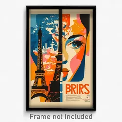 German Movie Poster - Brisk Paris (Germany Psychedelic Art Retro Film Print)