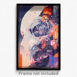Icelandic Movie Poster - Glitch Art Tomb (Iceland Retro Film Art Print)
