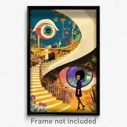 German Movie Poster - Lavish Attic (Germany Psychedelic Art Retro Film Print)