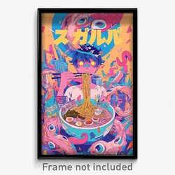 Movie Art Poster - Gargantuan Ramen (Psychedelic Retro Weird Film Print)