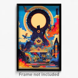 Greek Movie Poster - Flamboyant Nation (Greece Psychedelic Art Retro Film Print)