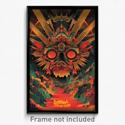 Mexican Movie Poster - Blissful Chasm (Mexico Psychedelic Art Retro Film Print)