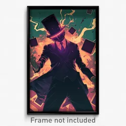 Movie Art Poster - Man Feeling Aggressive, Carefree Top Hat (Retro Film Print)