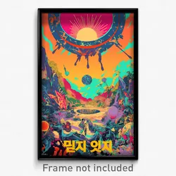 Korean Movie Poster - Dirty Eggs (Korea Psychedelic Trippy Art Retro Film Print)