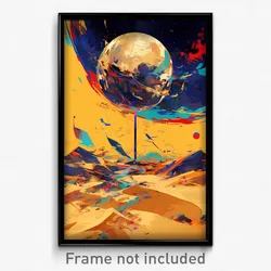 Art Poster - Abandoned Desert (Psychedelic Trippy Weird 11x17 Print)