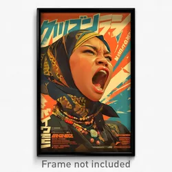 Indonesian Movie Poster - Woman Feeling Indignant, Vivid Animal Collar (Print)