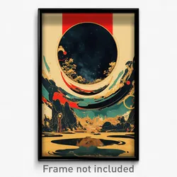 Greek Movie Poster - Oval Shore (Greece Psychedelic Trippy Art Retro Film Print)