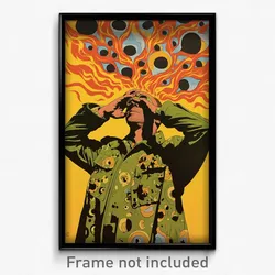 Brazilian Movie Poster - Man Feeling Glee, Extra Large Green Jacket (Art Print)