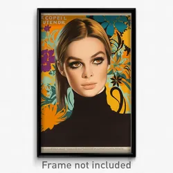 French Movie Poster - Woman Feeling Fondness. Sleeveless Turtleneck Leotard