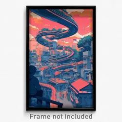 Mexican Movie Poster - Wiry Chinese City (Mexico Retro Film Art Print)
