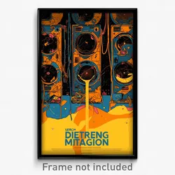 French Movie Poster - Vibrant Drying Machine (France Retro Film Art Print)