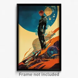 Movie Art Poster - Man Feeling Schadenfreude, Elaborate Back Seamed Legwear