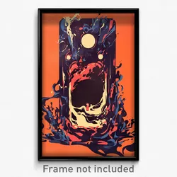 Movie Art Poster - Oval Shoebox (Psychedelic Trippy Retro Cartoon Film Print)