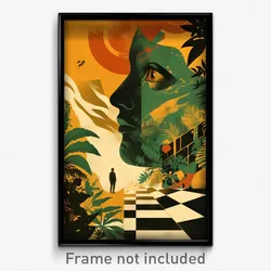 Brazilian Movie Poster - Worldly Jail (Brazil Psychedelic Art Retro Film Print)