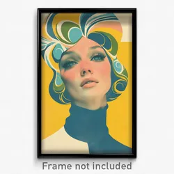 Icelandic Movie Poster - Woman Feeling Pride, Messy Two Tone Headwear (Print)